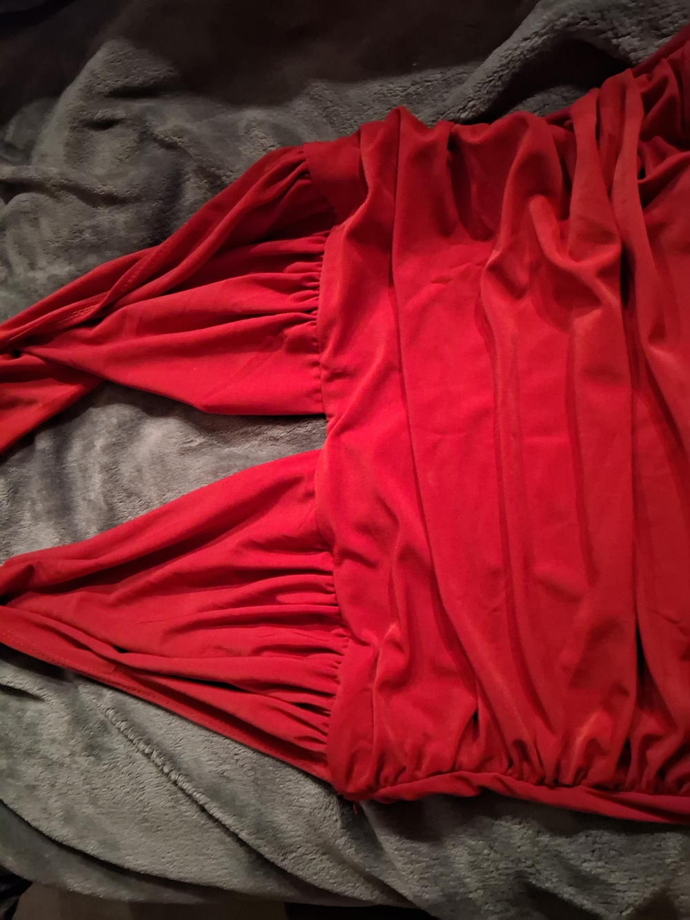 Sabora Dress Red With Ruching - Picture 6 of 16